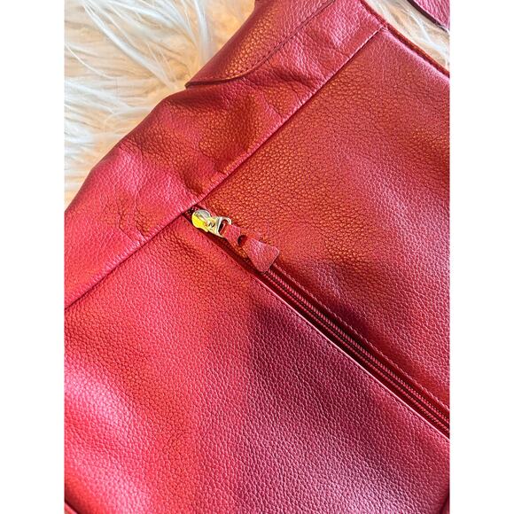 Velez Women's Leather Floral Print Includes Crossbody Shoulder Bag‎ Maroon - Picture 3 of 11